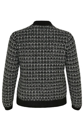 Kaffe Curve Bird Cardigan in Black