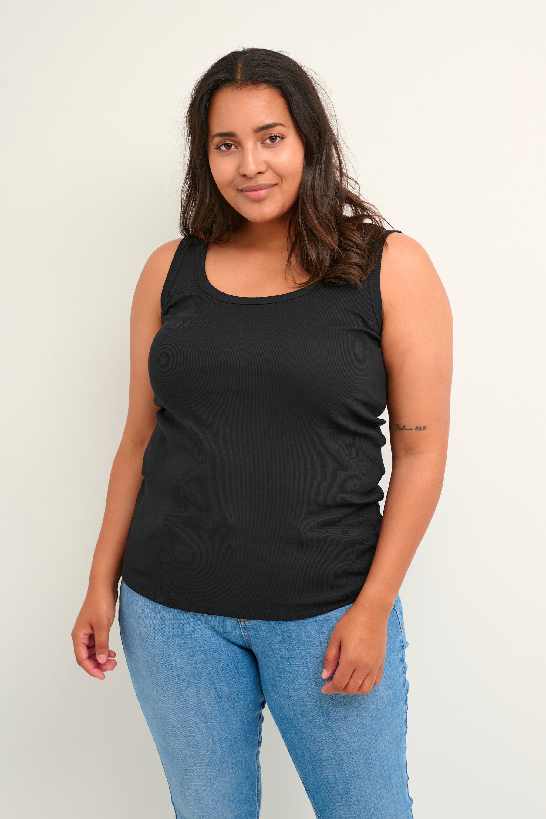 Kaffe Curve Carina Vest Top in Black