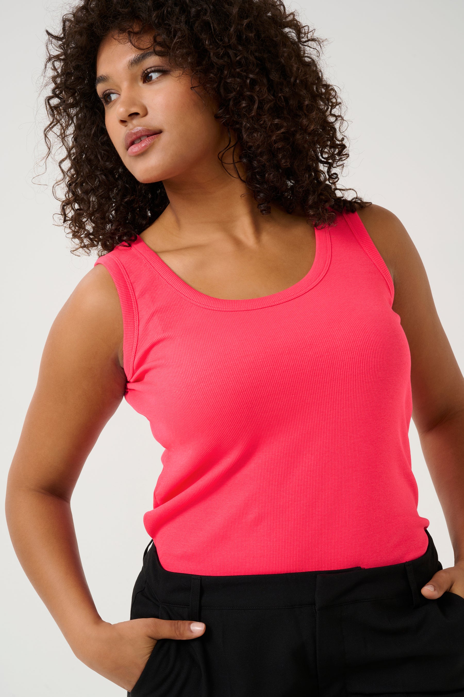 Kaffe Curve Carina Vest Top in Pink