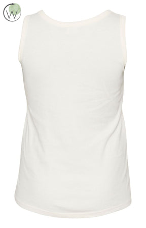 Kaffe Curve Carina Vest Top in White