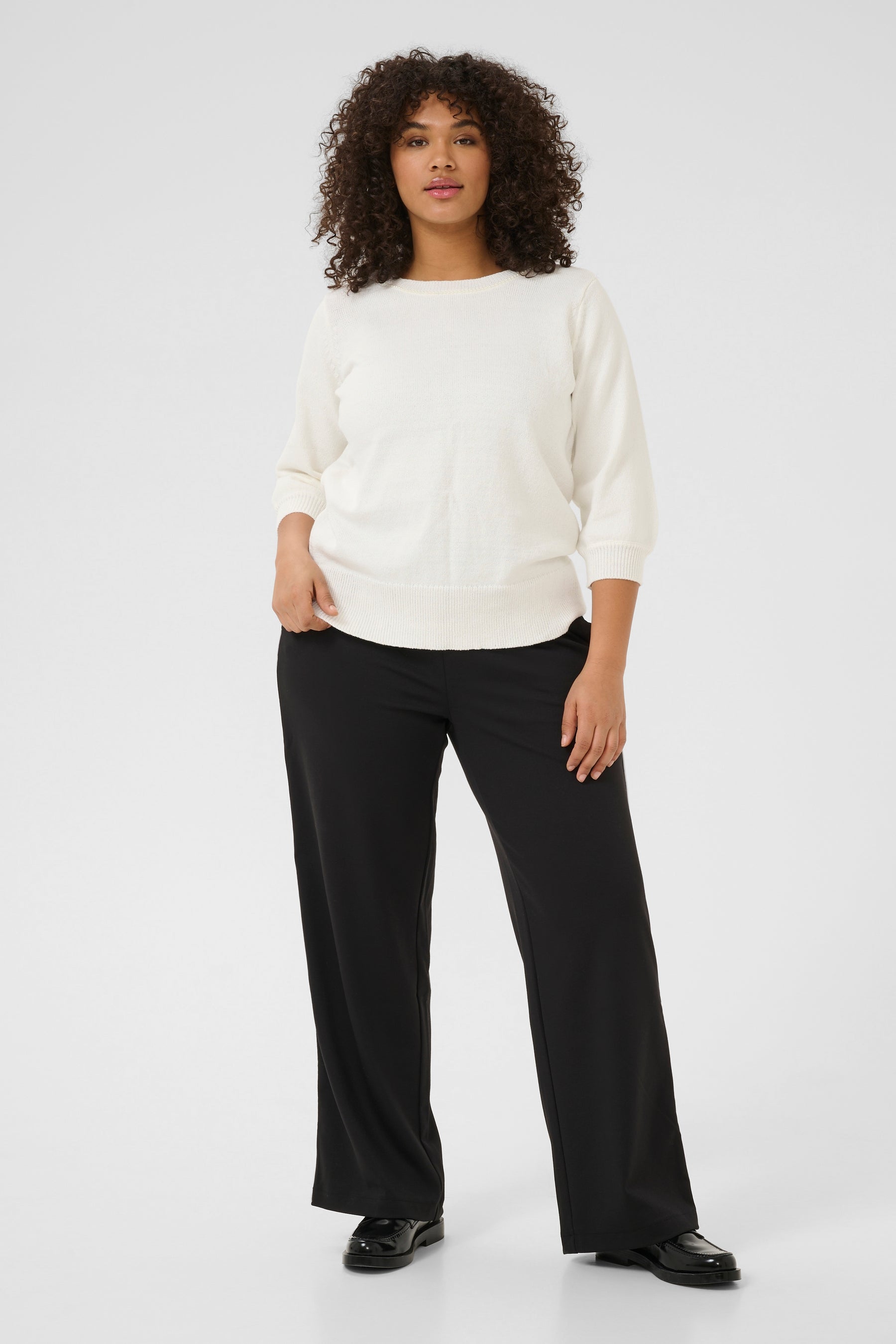 Kaffe Curve Loni Knit in White