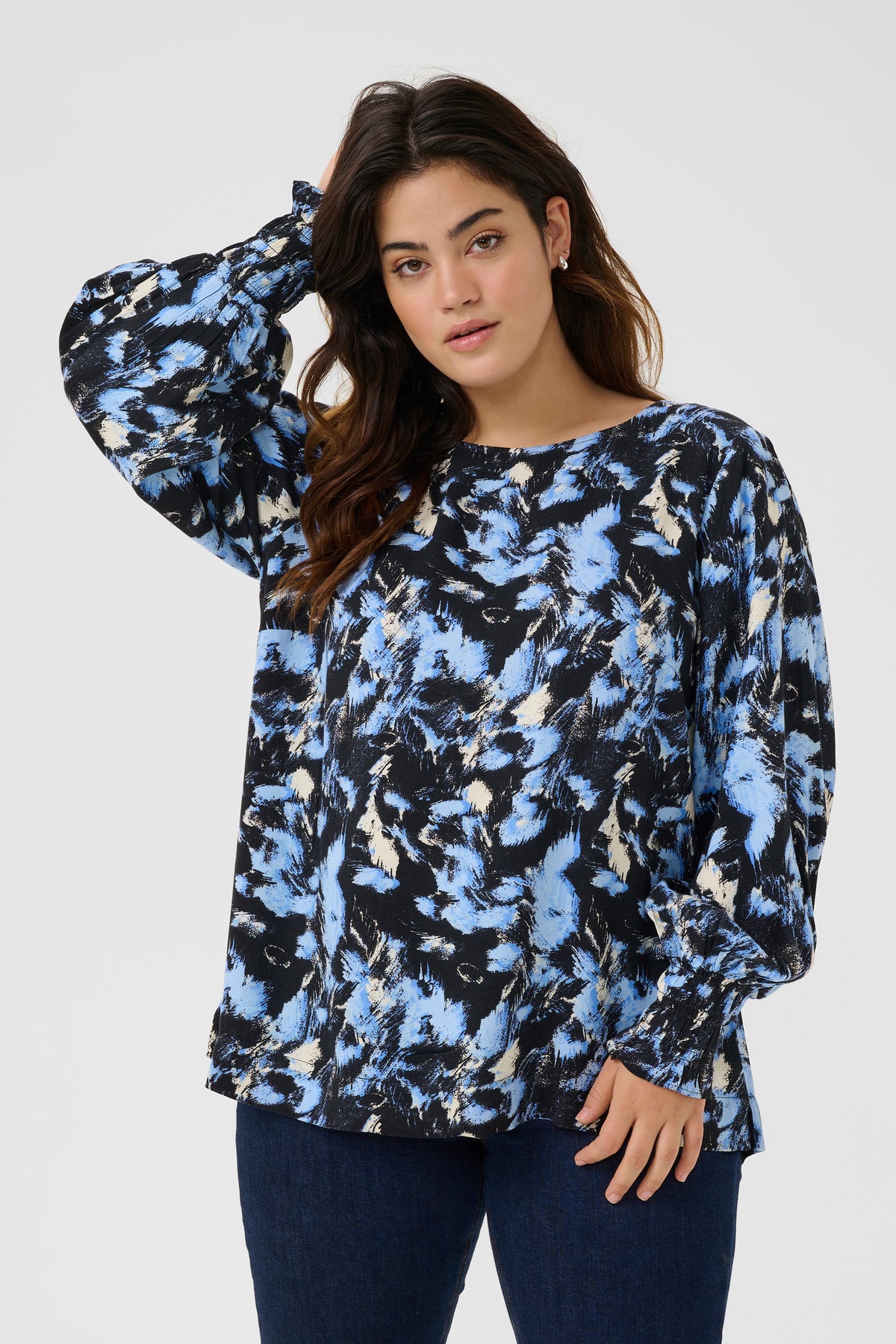 Kaffe Curve Lurana Blouse in Blue