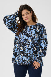 Kaffe Curve Lurana Blouse in Blue