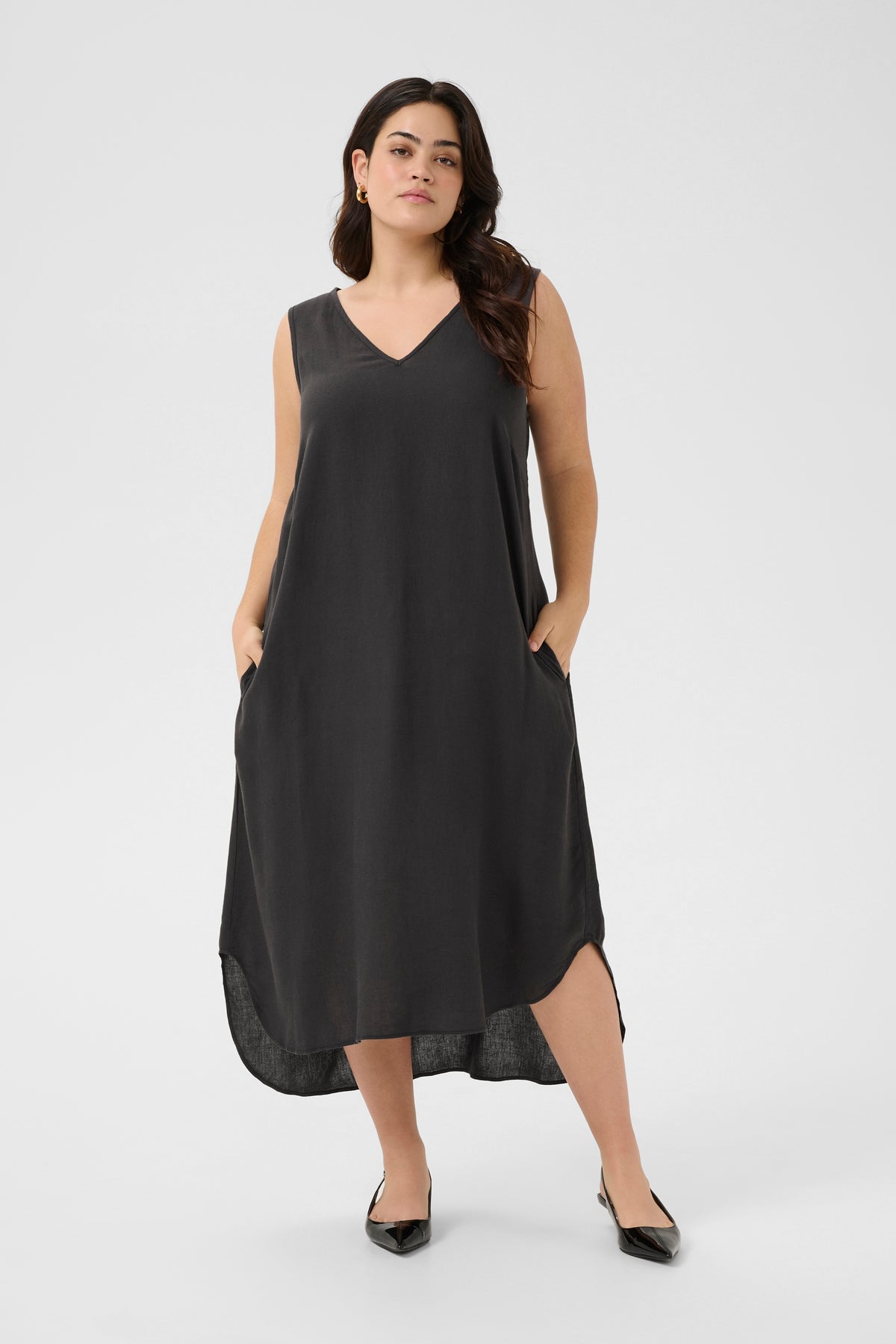 Kaffe Curve Millie Dress Charcoal