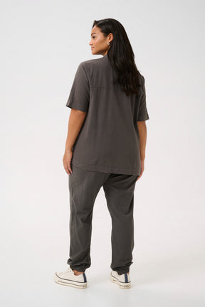 Kaffe Curve Nana Liah Shirt in Charcoal