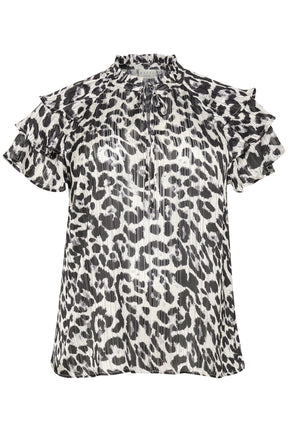 Kaffe Curve Saphia Blouse in Leopard