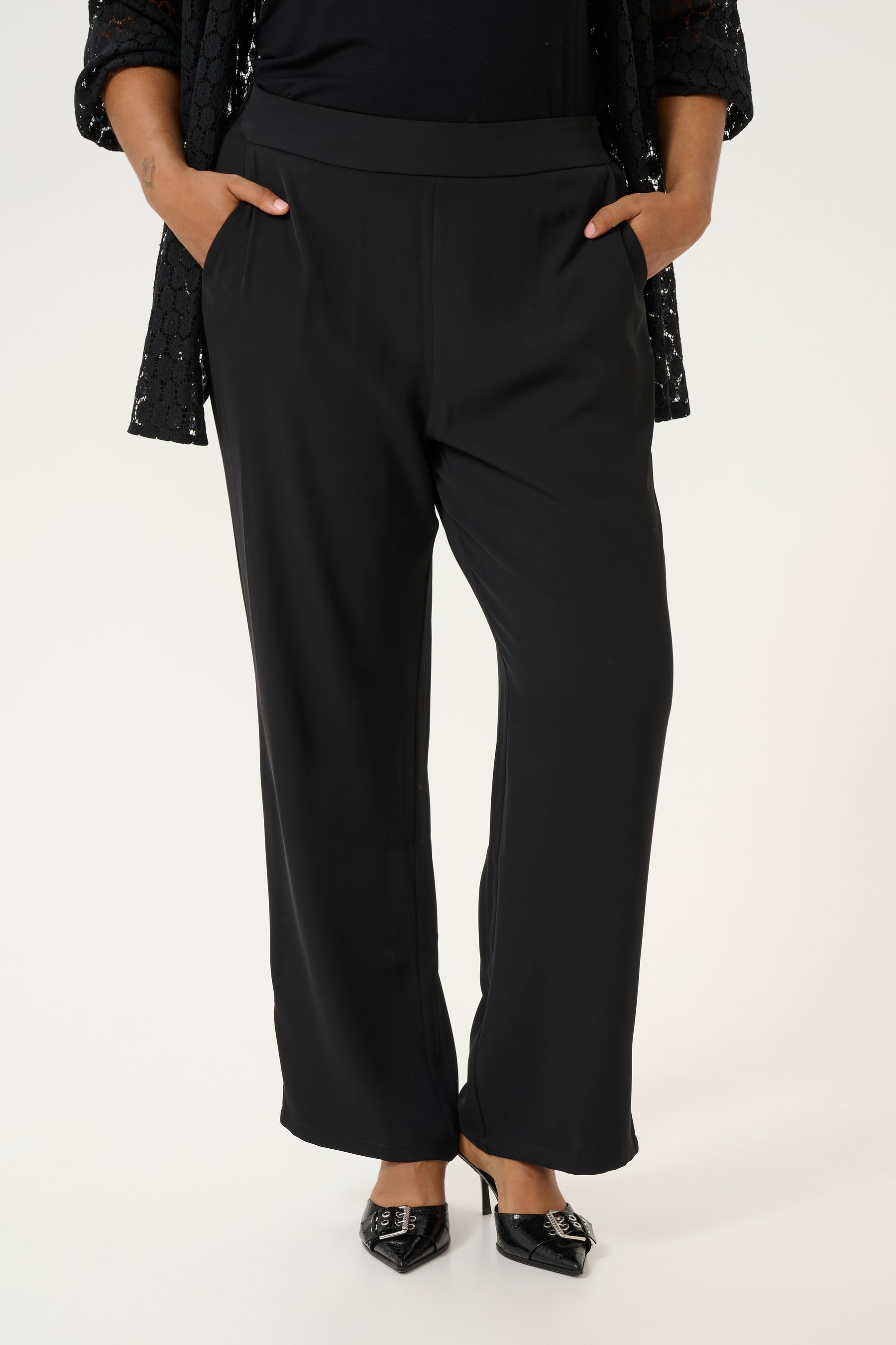 Kaffe Curve Signe Trousers in Black