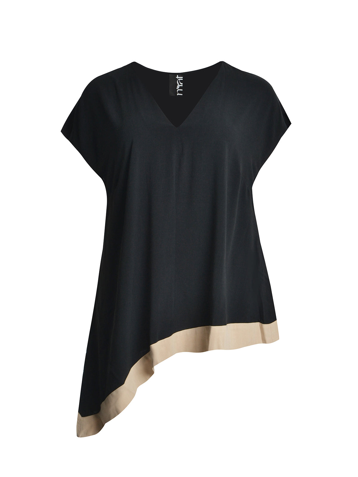 Mat Black Asymmetrical Blouse