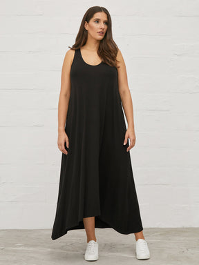 Mat Black Maxi Dress