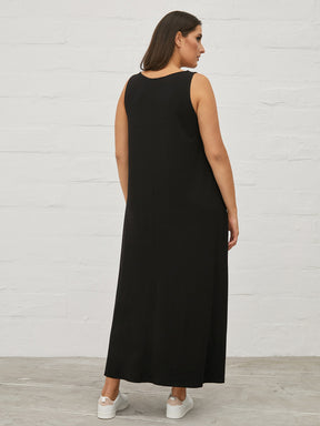 Mat Black Maxi Dress