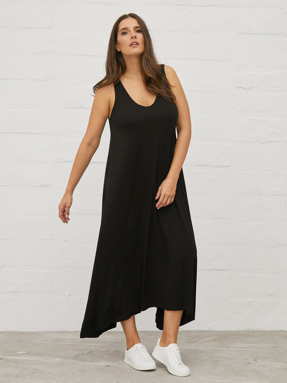 Mat Black Maxi Dress