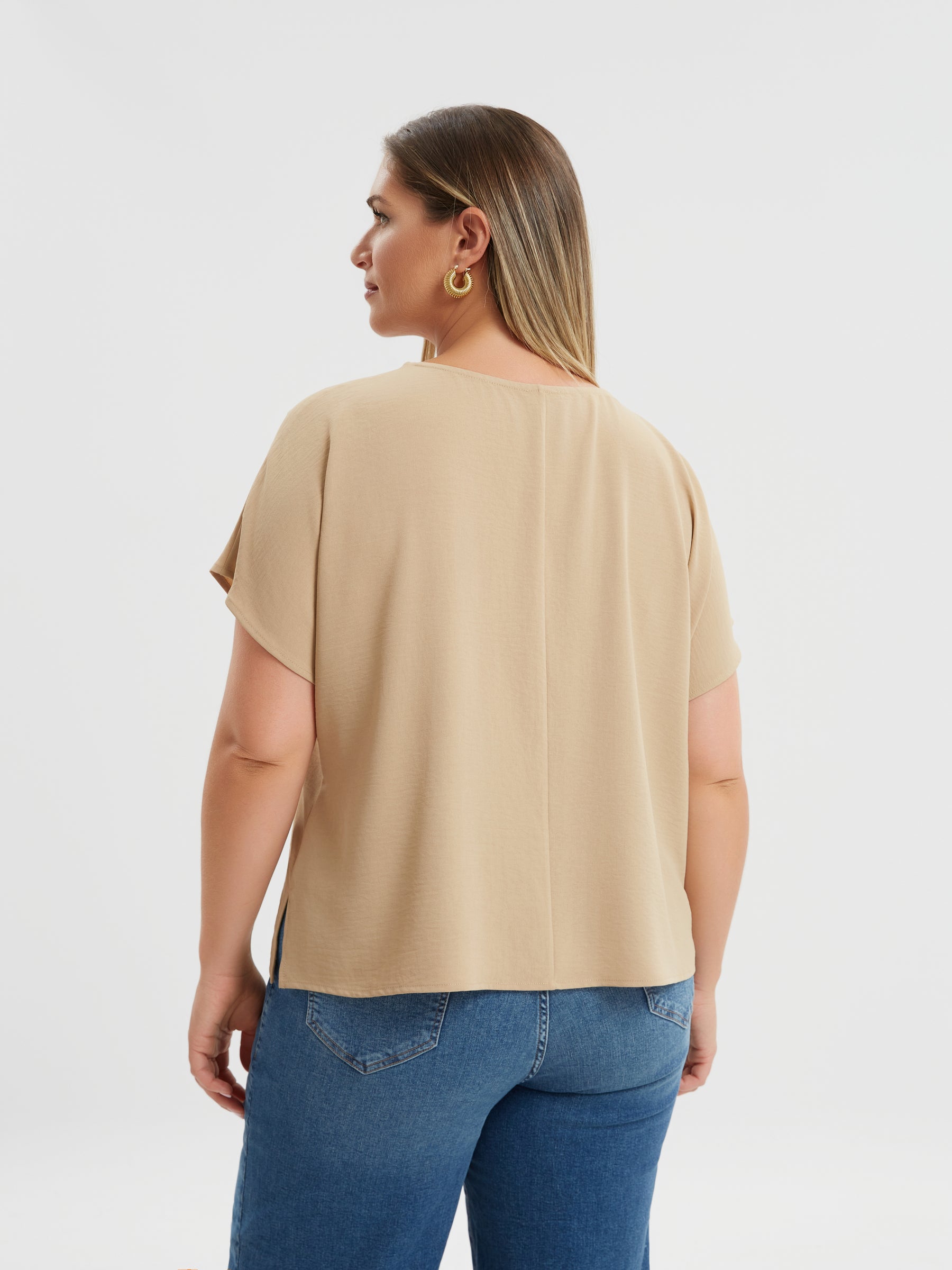 Mat  Blouse in Beige