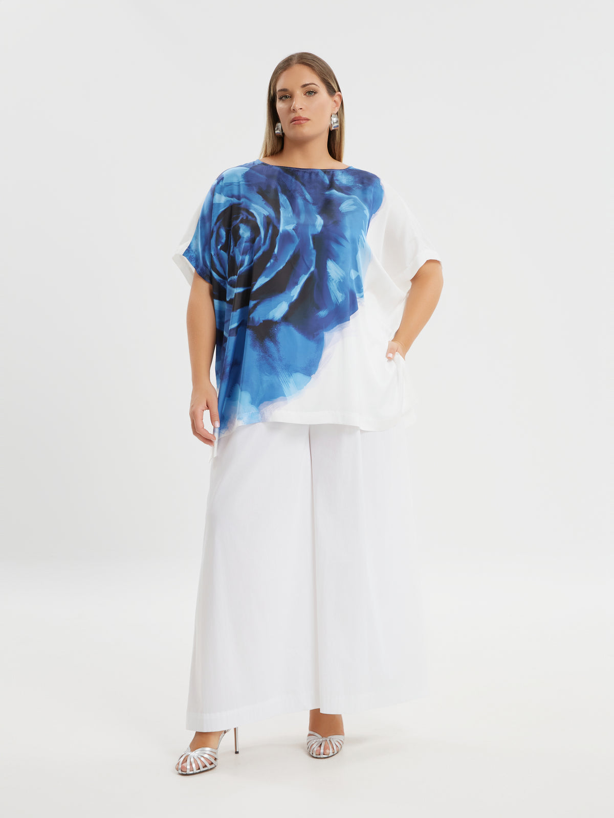 Mat Blue Rose Blouse