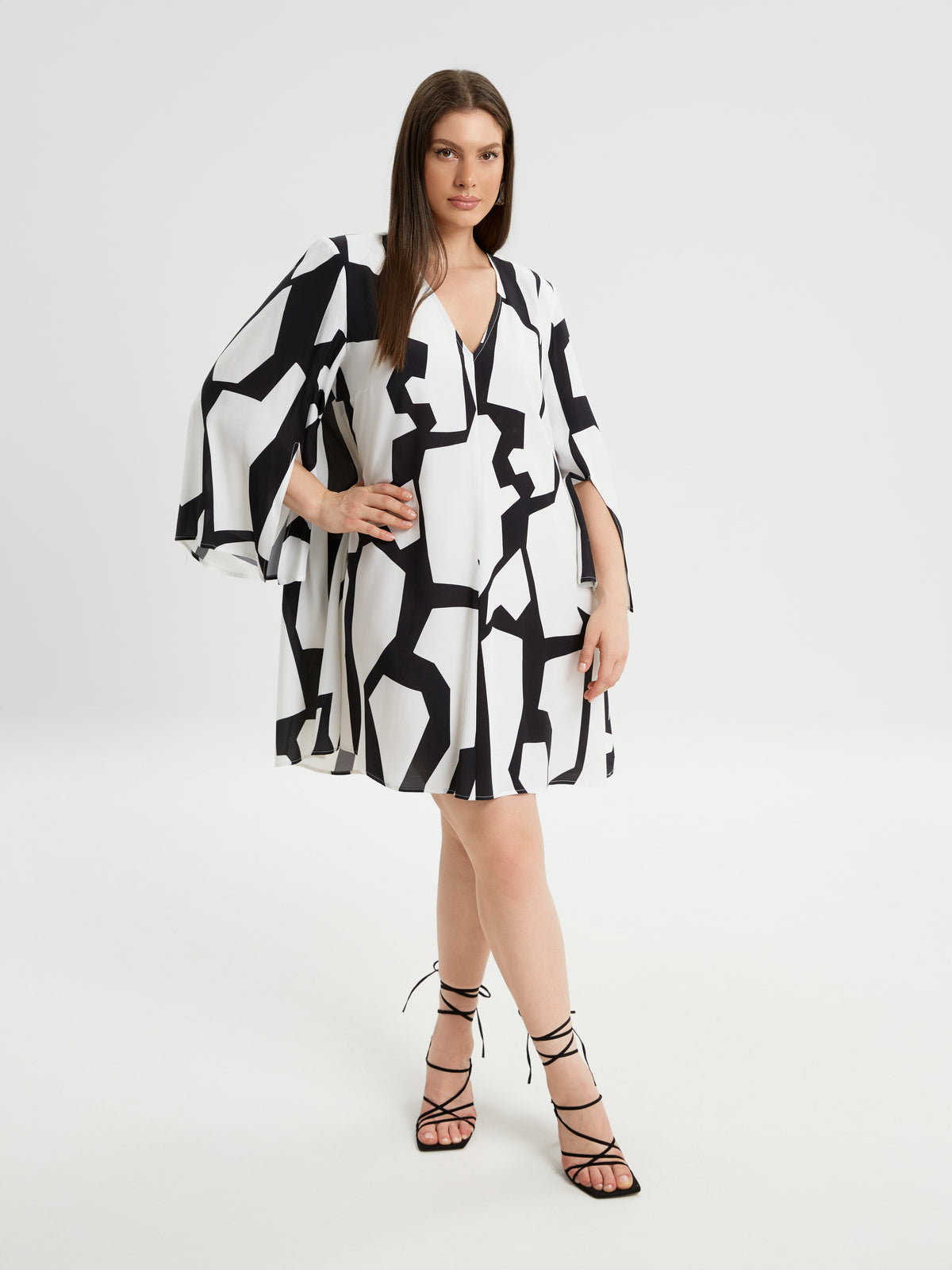 Mat Monochrome Dress