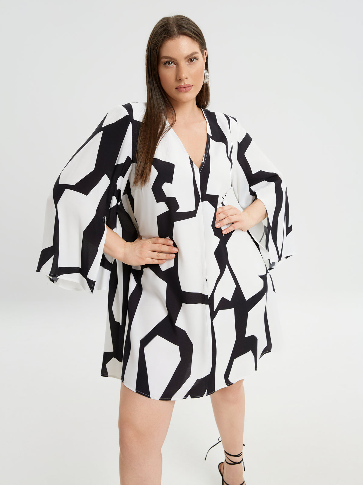 Mat Monochrome Dress