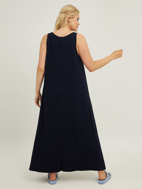 Mat Navy Maxi Dress