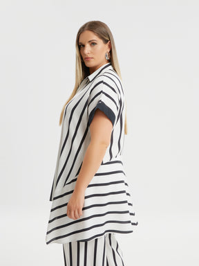 Mat Striped Tunic