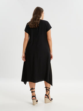 Mat V-Neck Maxi Dress