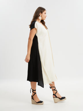 Mat V-Neck Maxi Dress