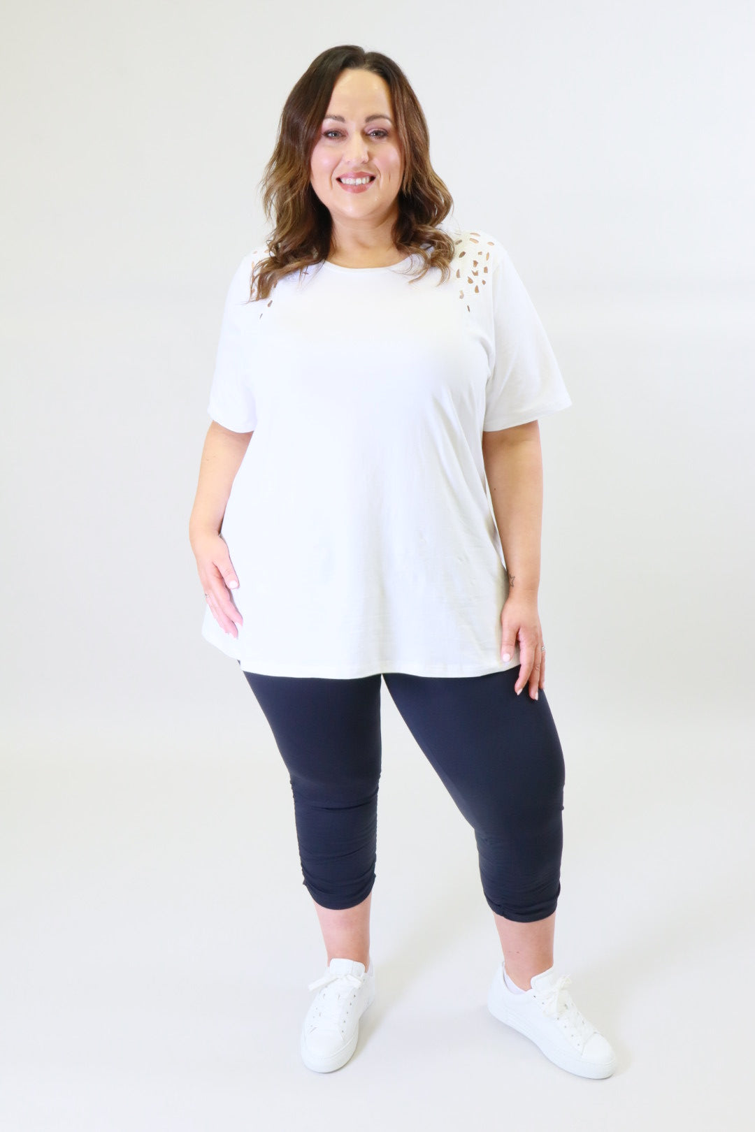 Mellomi Lara Ruched Leggings in Navy