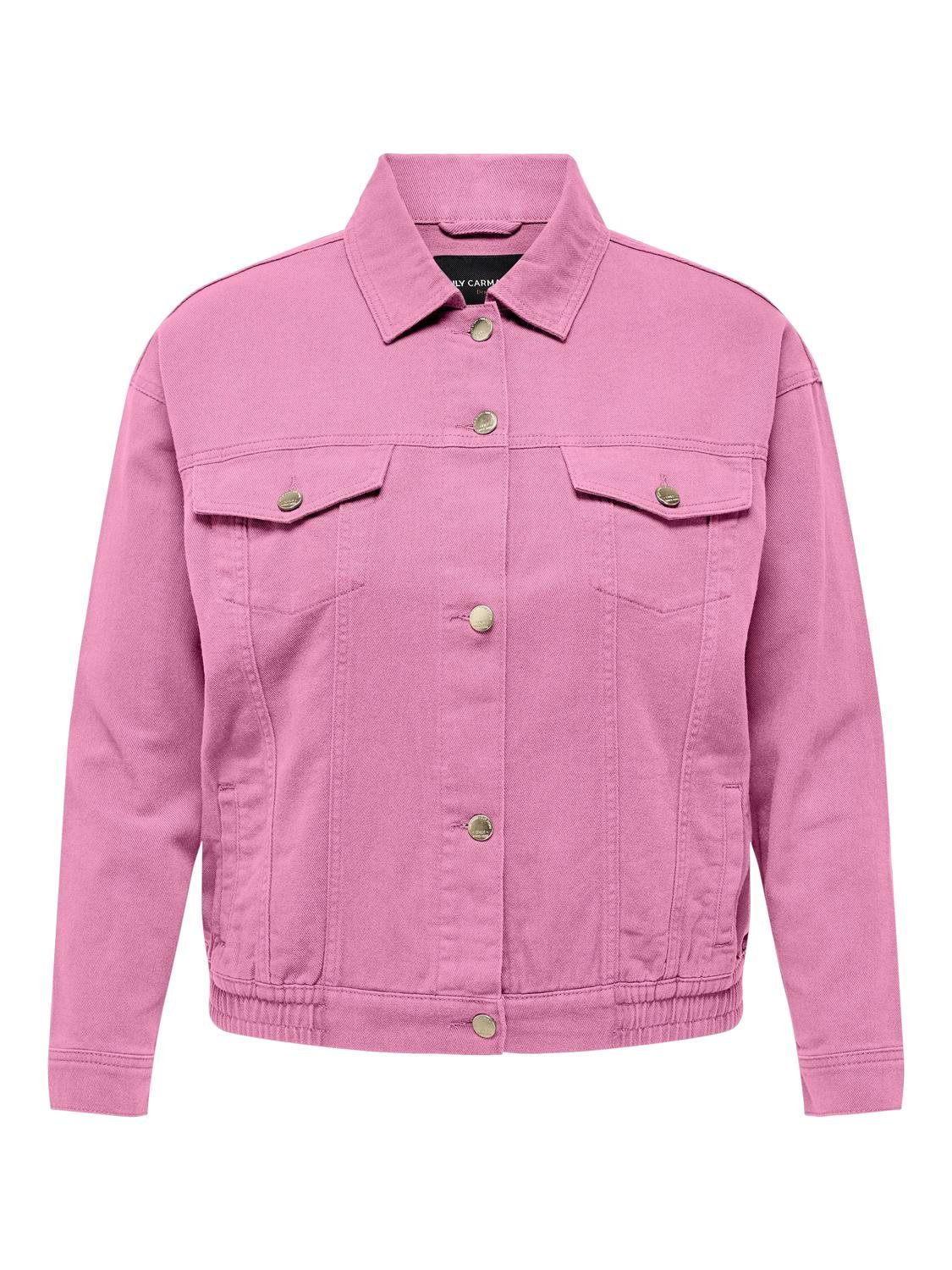 Only Carmakoma Denim Jacket in Pink