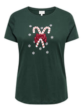 Only Carmakoma Candy Cane Christmas T-shirt