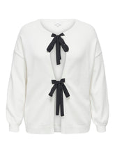 Only Carmakoma Lottie Bow Cardigan in White