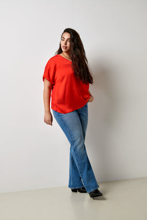 Only Carmakoma Brynja Blouse in Red