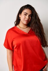 Only Carmakoma Brynja Blouse in Red