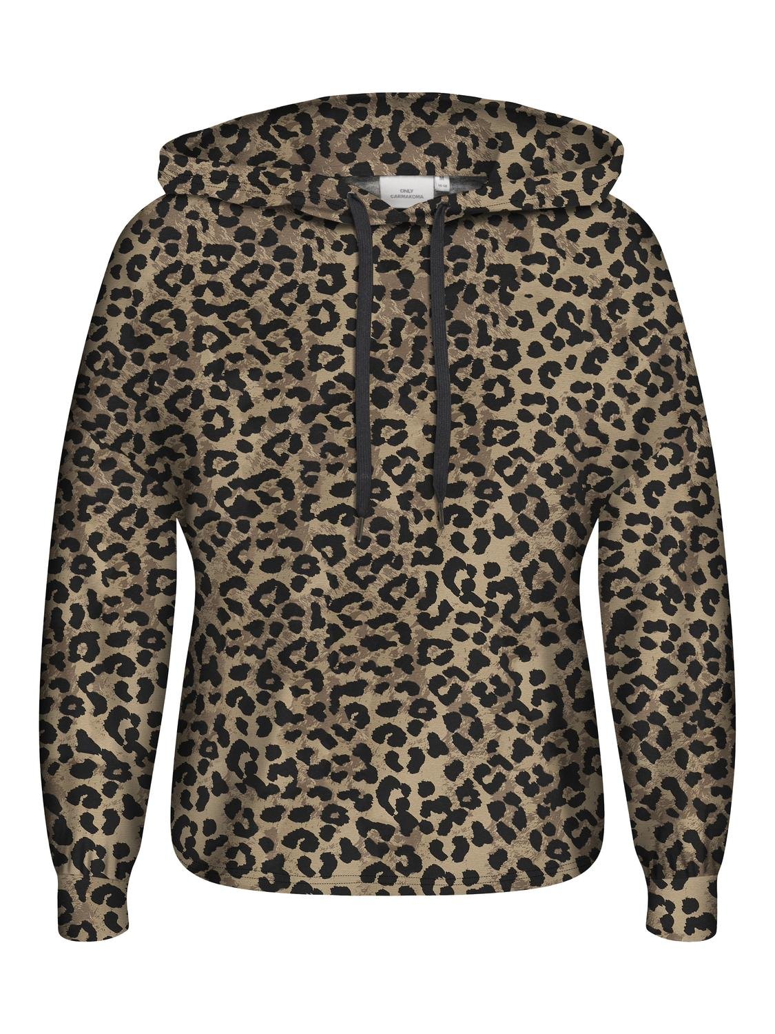 Only Carmakoma Alba Leopard Print Hoodie