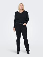 Only Carmakoma Sally Flared Jeans in Black