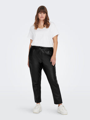 Only Carmakoma Leather Look Trousers