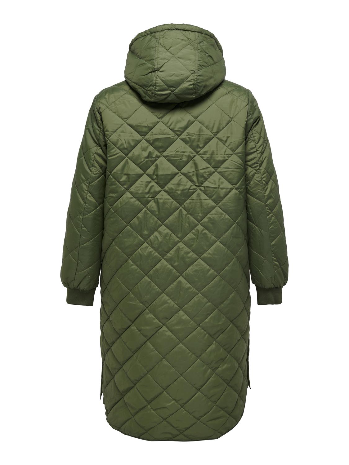 Only Carmakoma Sandy Quilted Coat in Khaki