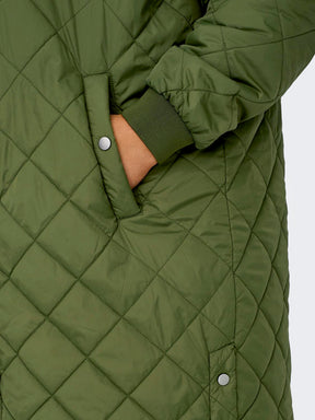 Only Carmakoma Sandy Quilted Coat in Khaki