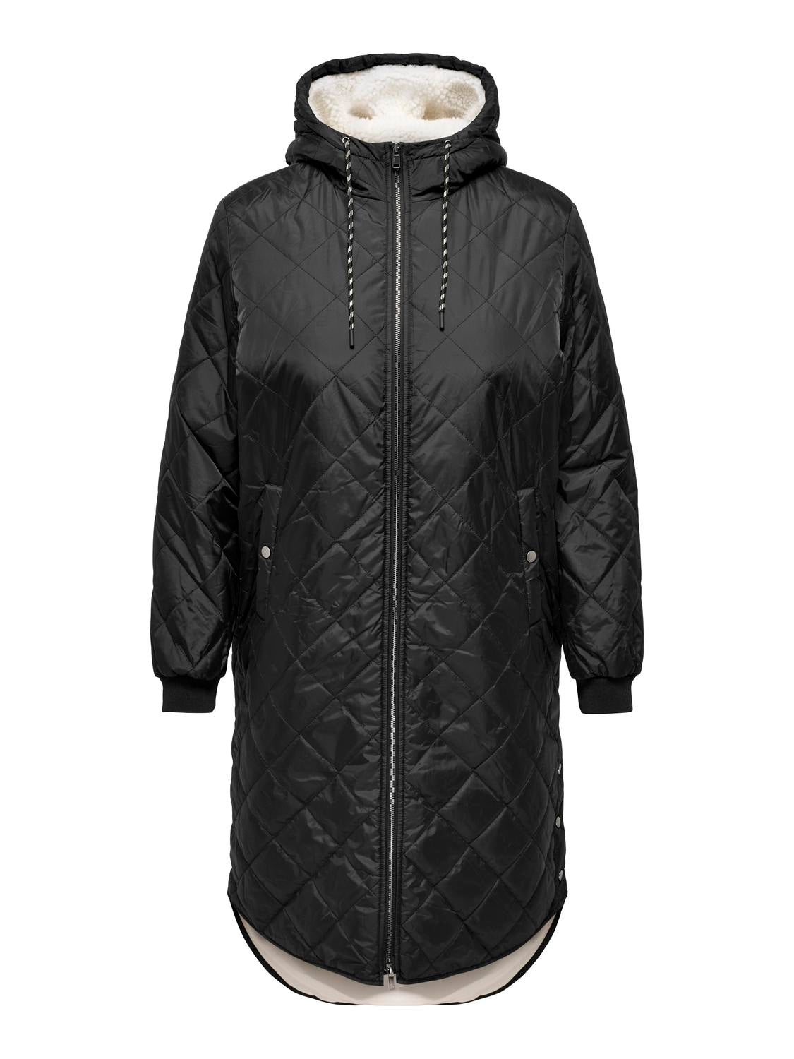 Only Carmakoma Sandy Quilted Coat in Black