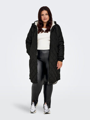 Only Carmakoma Sandy Quilted Coat in Black