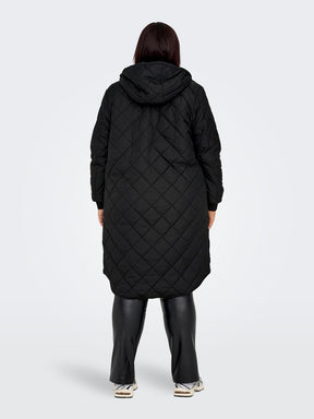 Only Carmakoma Sandy Quilted Coat in Black