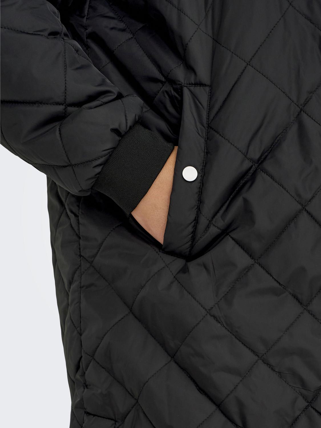 Only Carmakoma Sandy Quilted Coat in Black