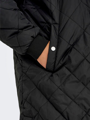 Only Carmakoma Sandy Quilted Coat in Black