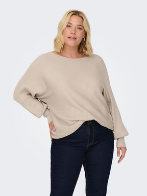 Only Carmakoma Adaline Knit in Beige