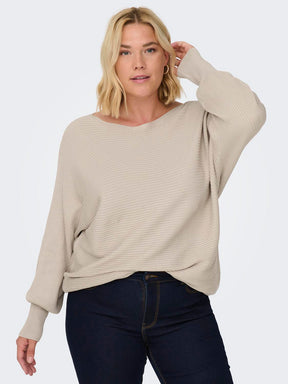 Only Carmakoma Adaline Knit in Beige