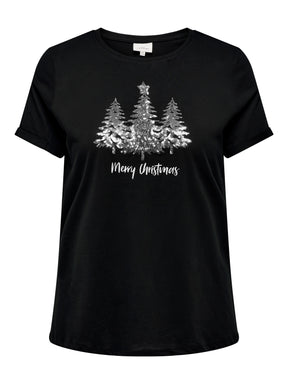 Only Carmakoma Christmas Silver Tree T-shirt