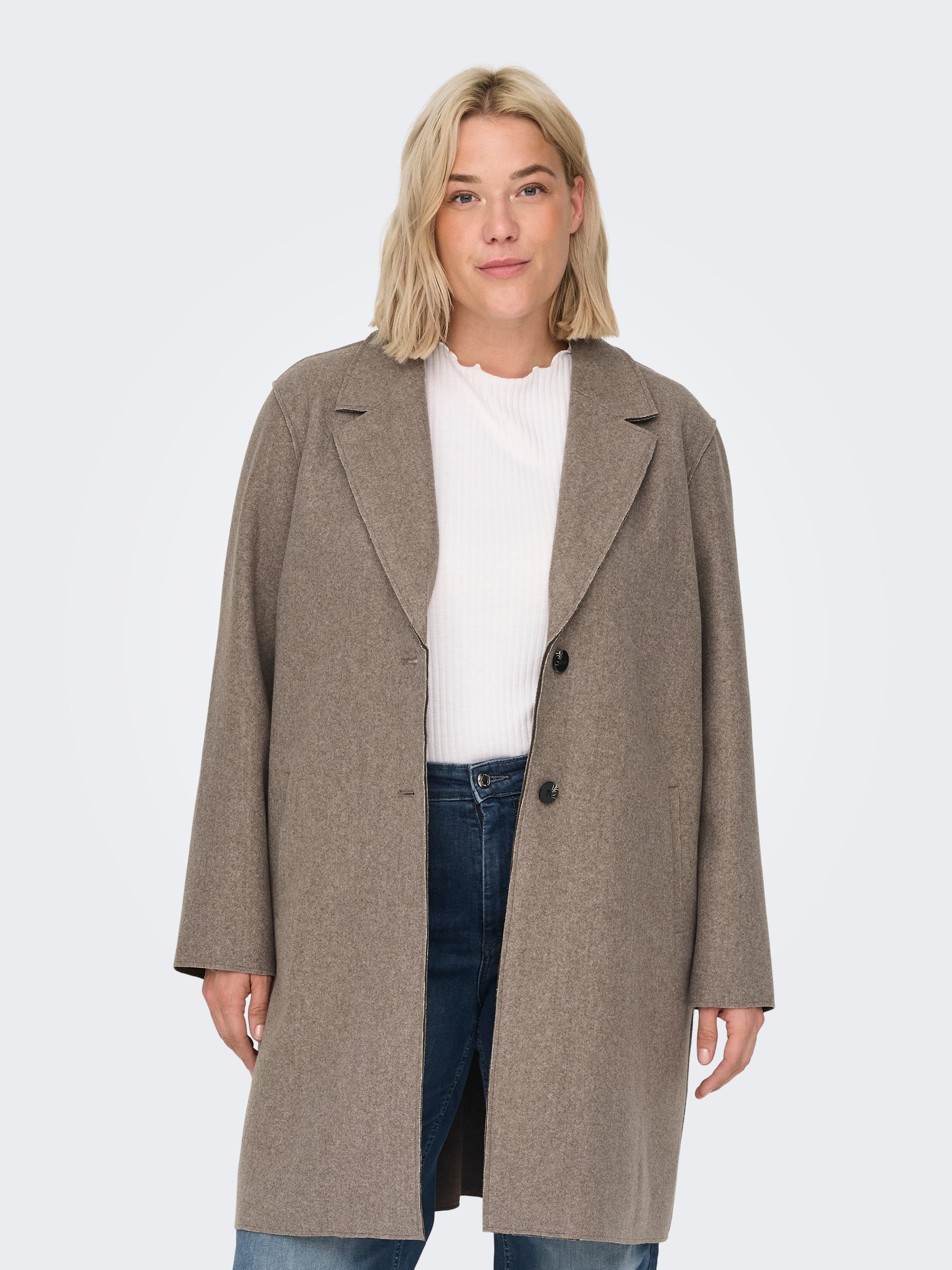 Only Carmakoma Carrie Coat in Taupe