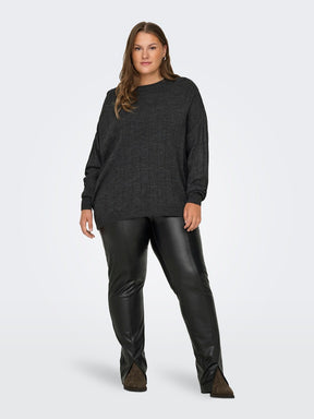 Only Carmakoma Tess Knit Jumper in Grey