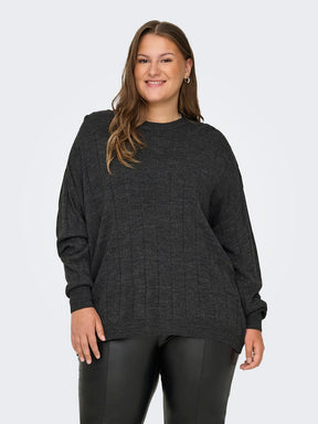 Only Carmakoma Tess Knit Jumper in Grey