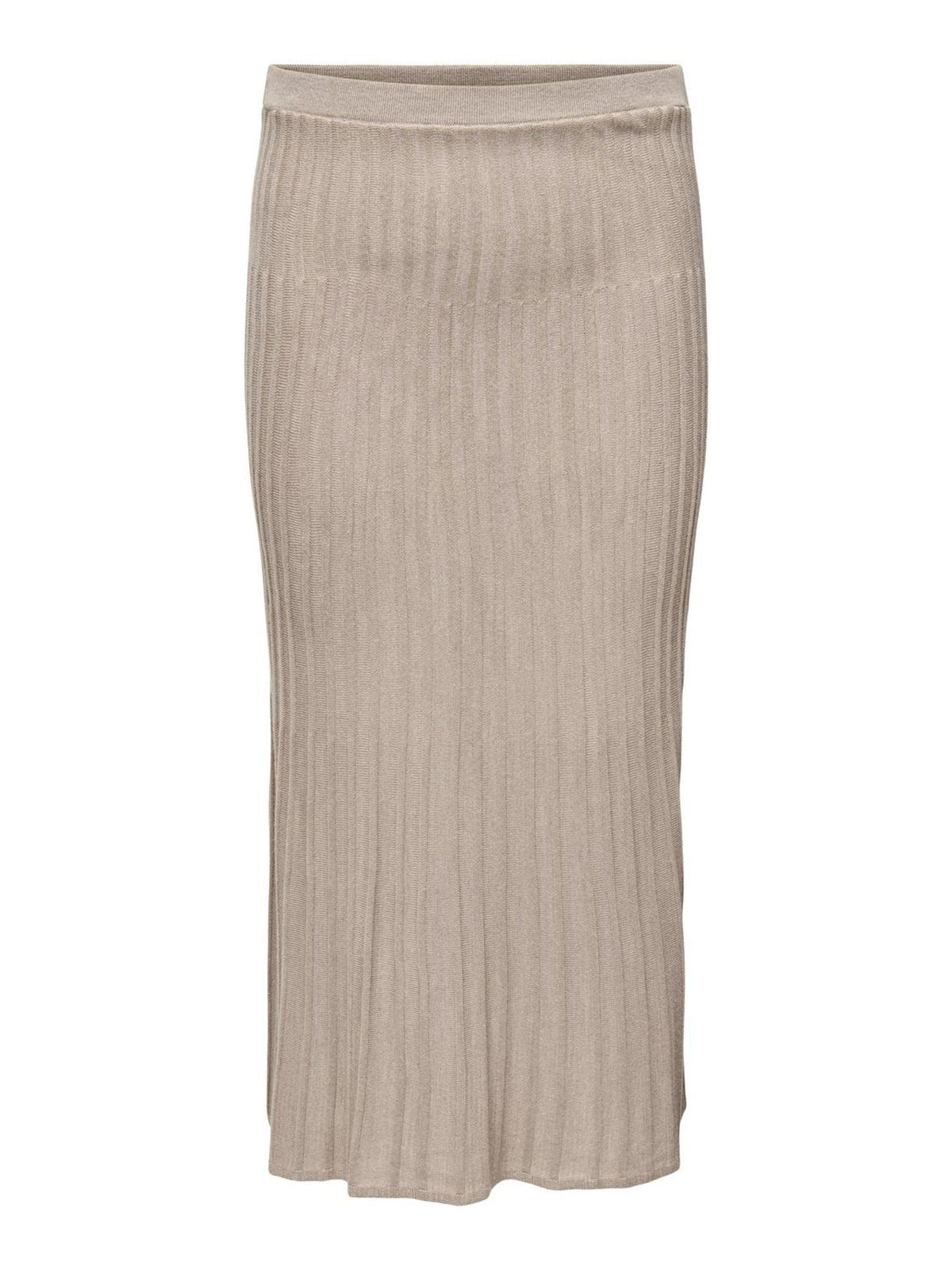 Only Carmakoma Tess Knit Midi Skirt in Beige