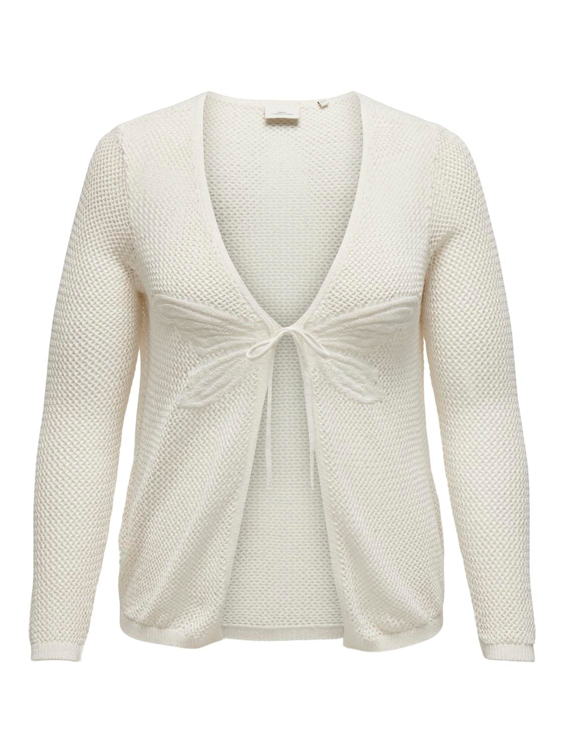 Only Carmakoma Belli Butterfly Cardigan in Cream