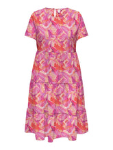 Only Carmakoma Lux Midi Dress in Coral Rose