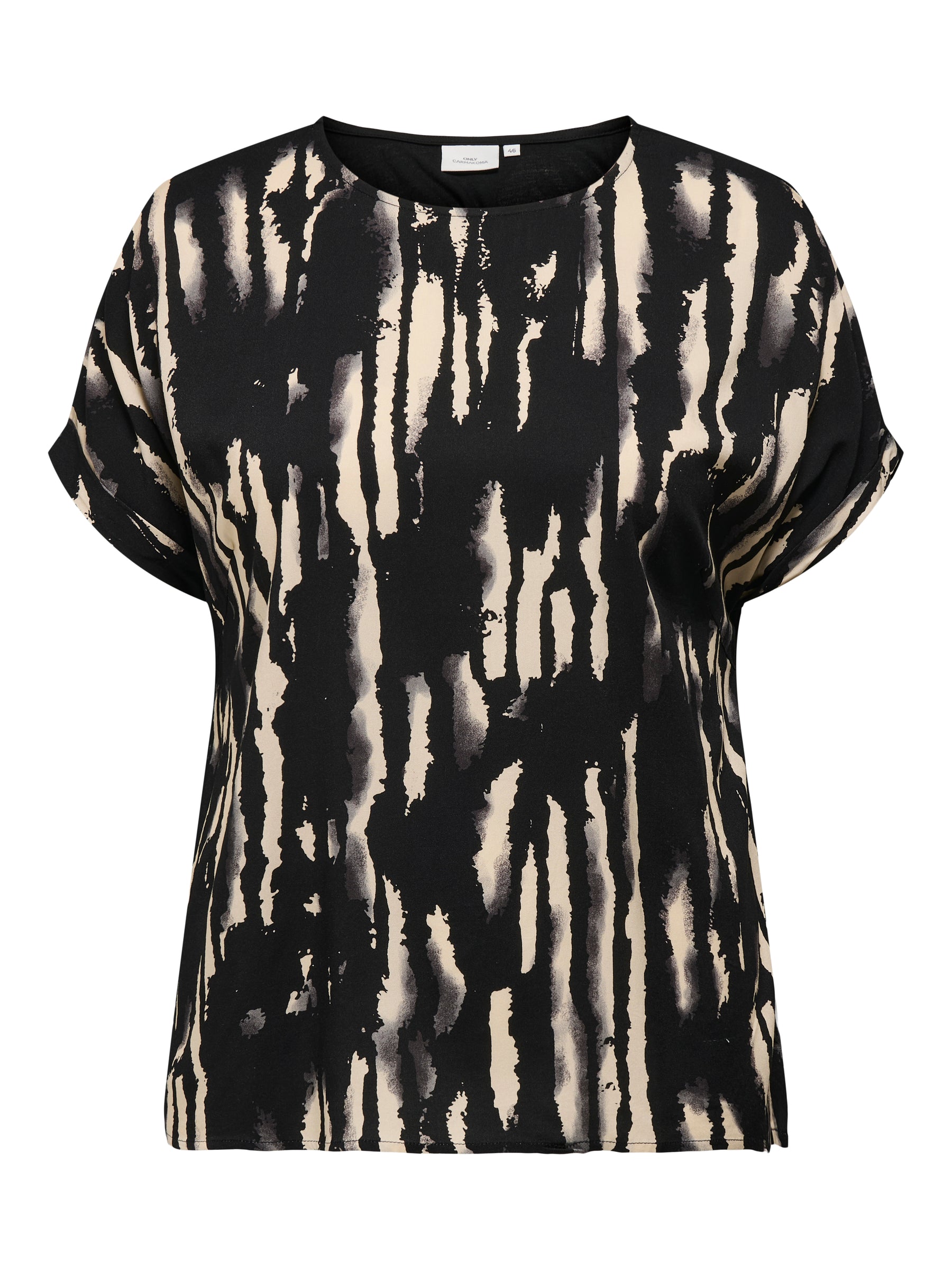 Only Carmakoma Mikeala Top in Black Tie Dye