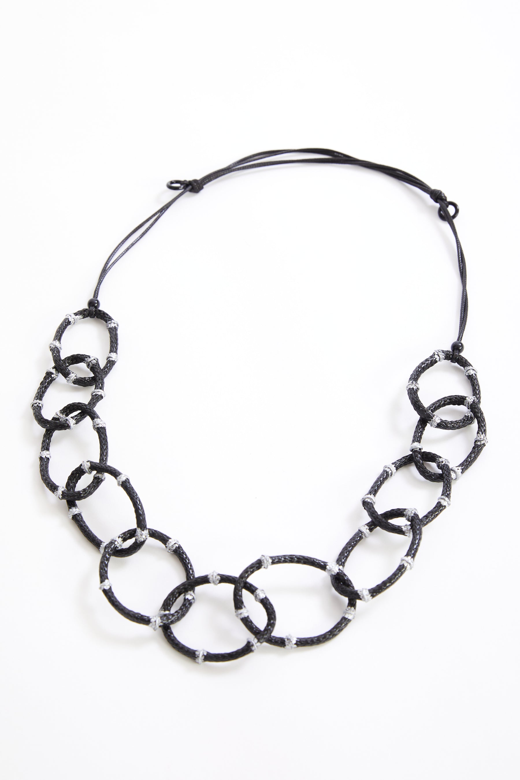 Ora Loop Necklace in Black and Silver